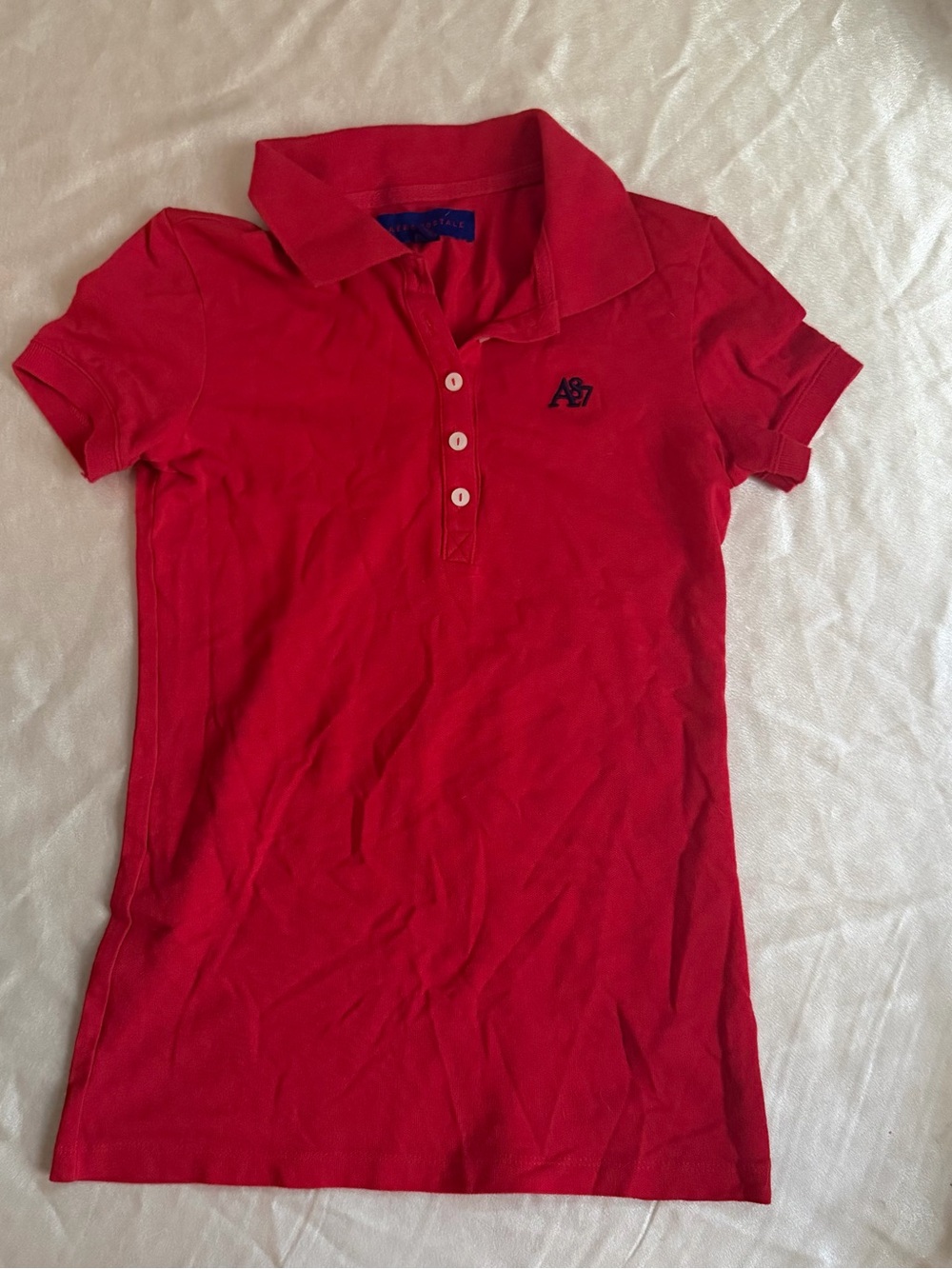Aeropostale A87 Pique Polo Shirt Red women’s  XS Style 4163